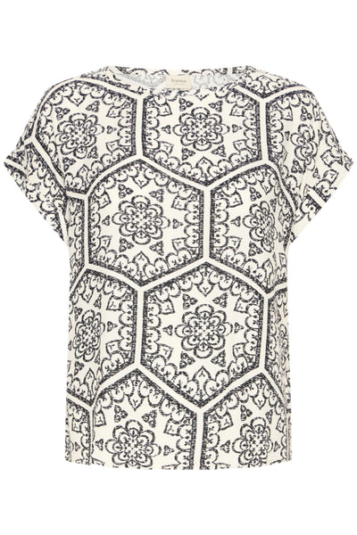 Oline Patterned Blouse (Black Boho)