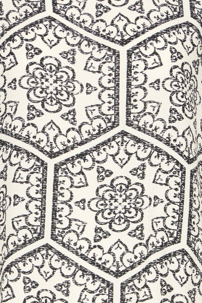 Oline Patterned Blouse (Black Boho)
