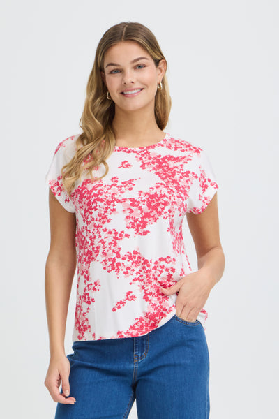 Amy Short Sleeve Top (Pink Petal)