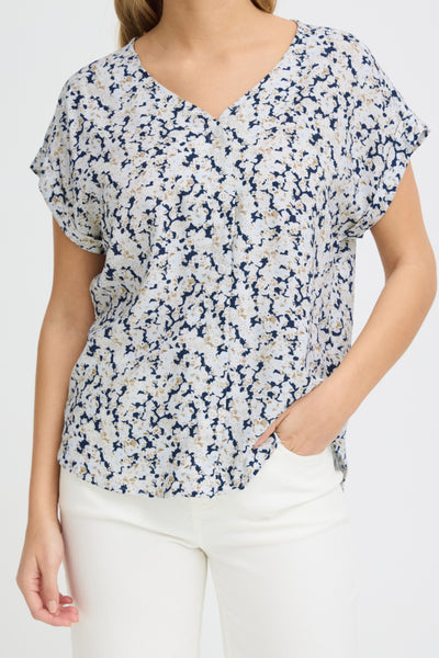 Heati Blouse (Navy Floral)