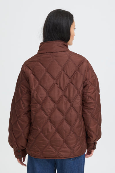 Agate Quilted Short Jacket (Rum Raisin)