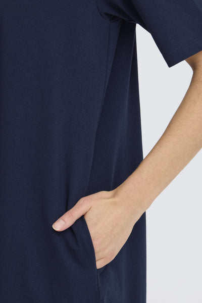 Feba Cotton Dress (Navy)