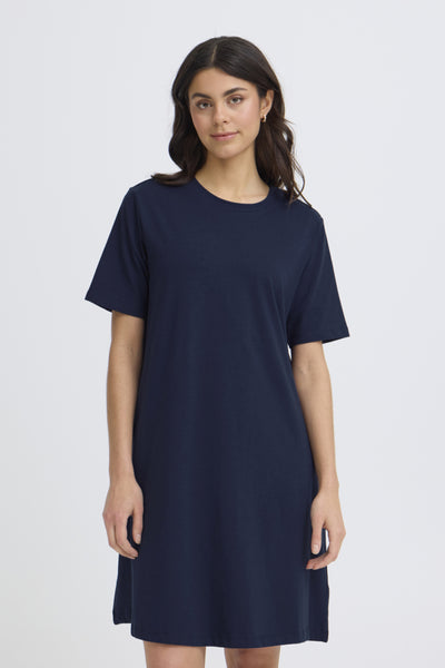 Feba Cotton Dress (Navy)