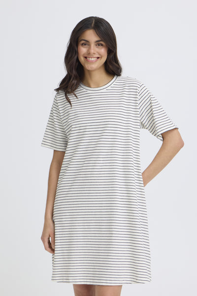 Feba Cotton Dress (Stripe)