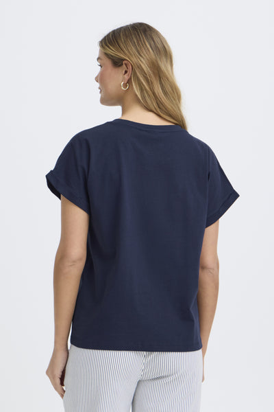 Feba Cotton T-Shirt (Navy)