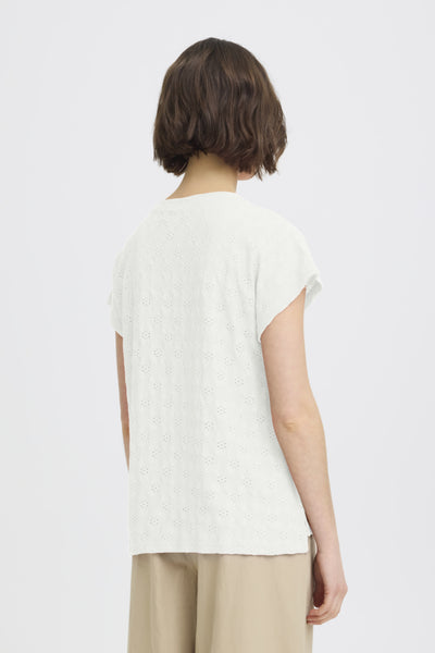 Mira Eyelet Top (Blanc)
