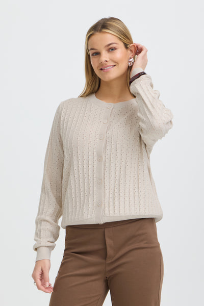 Vanessa Cotton Cardigan (Oatmeal)