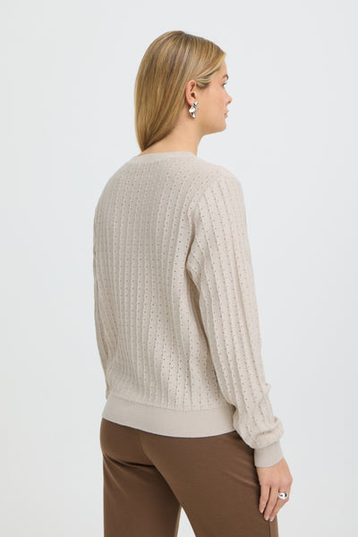Vanessa Cotton Cardigan (Oatmeal)
