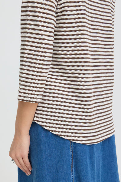 Jade Top (Rum Raisin Stripe)