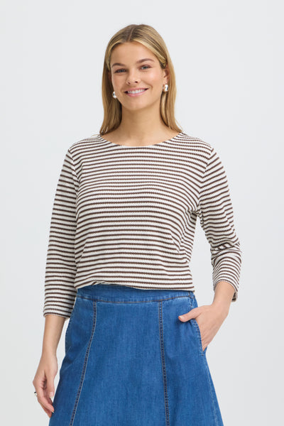 Jade Top (Rum Raisin Stripe)