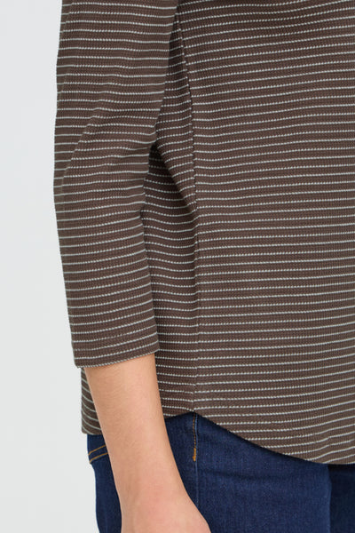 Jorelia 3/4 Sleeve Top (Hot Fudge)