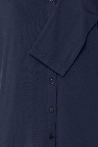 Amy Button Down Top (Navy)