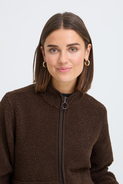 Tenya Teddy Zip Jacket (Hot Fudge)
