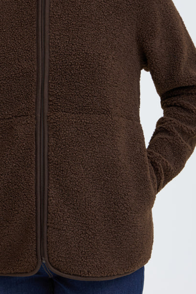 Tenya Teddy Zip Jacket (Hot Fudge)