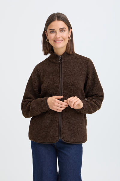 Tenya Teddy Zip Jacket (Hot Fudge)