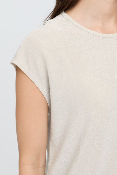 Marissa Metallic Top (Beige)