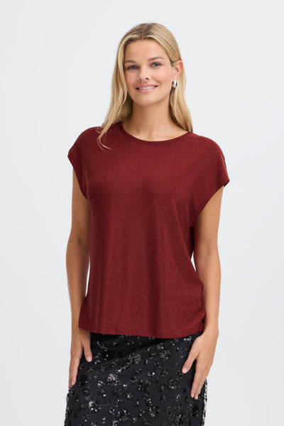 Marissa Metallic Top (Red)