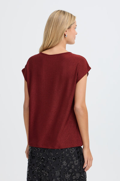 Marissa Metallic Top (Red)
