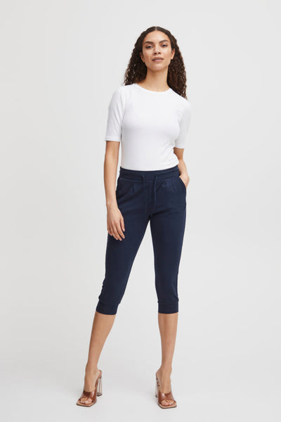 Pandina Casual Cotton Capri (Navy)