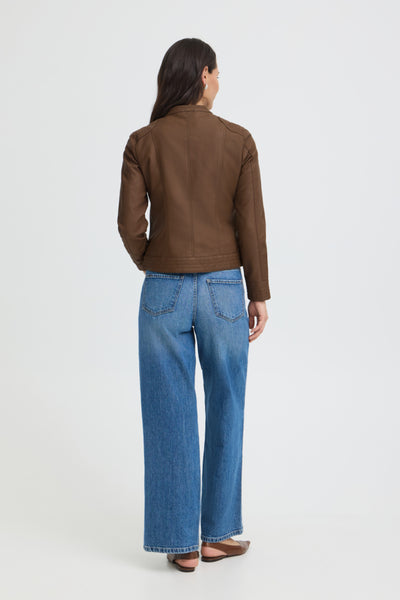 Camille Faux Leather Jacket (Java)