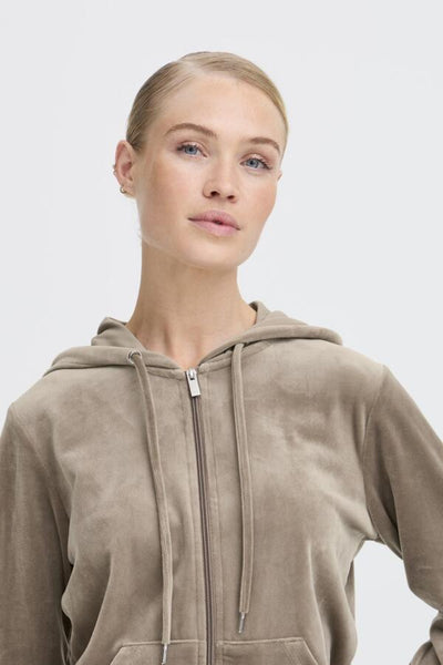Mitza Velour Hoodie and Pant Set (Walnut)