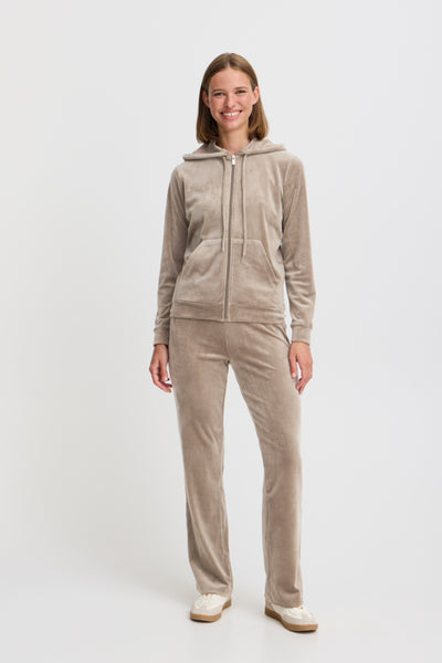 Mitza Velour Hoodie and Pant Set (Walnut)