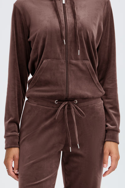 Mitza Velour Hoodie and Pant Set (Java)