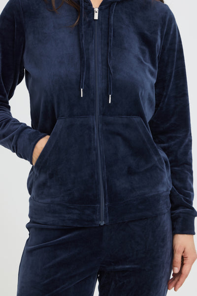 Mitza Velour Hoodie and Pant Set (Navy)