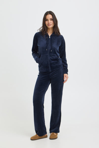 Mitza Velour Hoodie and Pant Set (Navy)