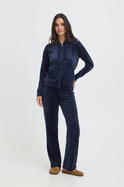 Mitza Velour Hoodie and Pant Set (Navy)