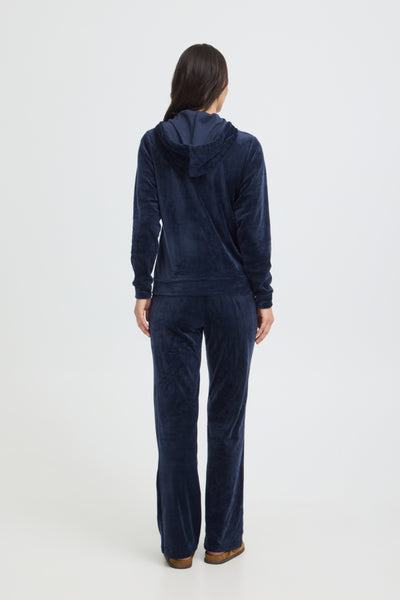 Mitza Velour Hoodie and Pant Set (Navy)