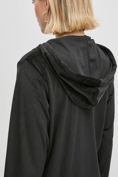 Mitza Velour Hoodie and Pant Set (Black)