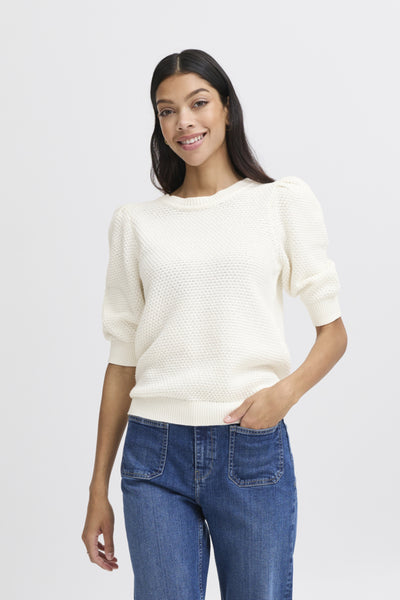 Mikala Cotton Sweater (Marshmallow)