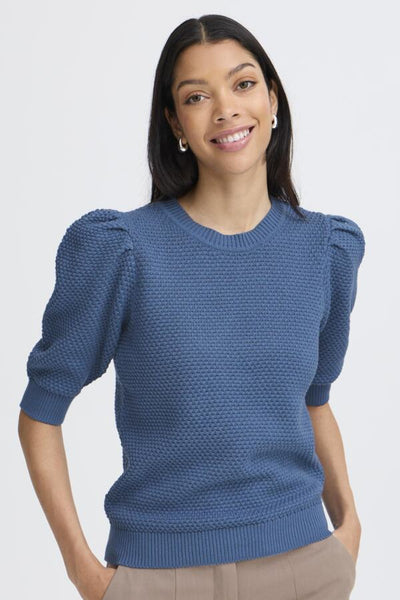 Mikala Cotton Sweater (True Blue)