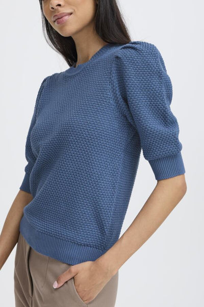Mikala Cotton Sweater (True Blue)