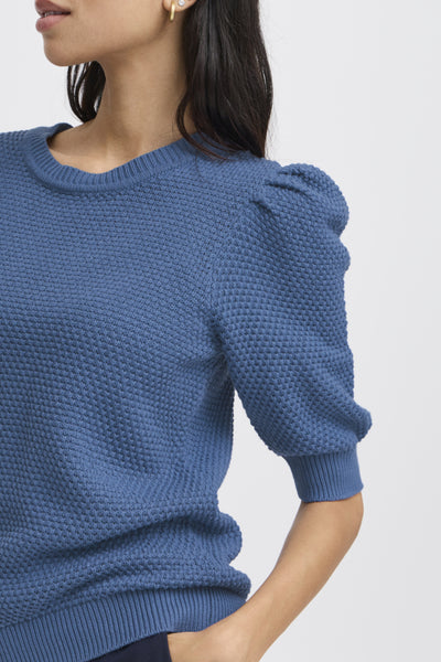Mikala Cotton Sweater (True Blue)