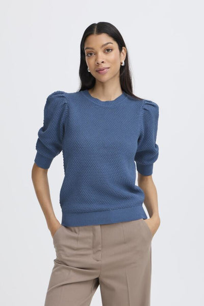 Mikala Cotton Sweater (True Blue)