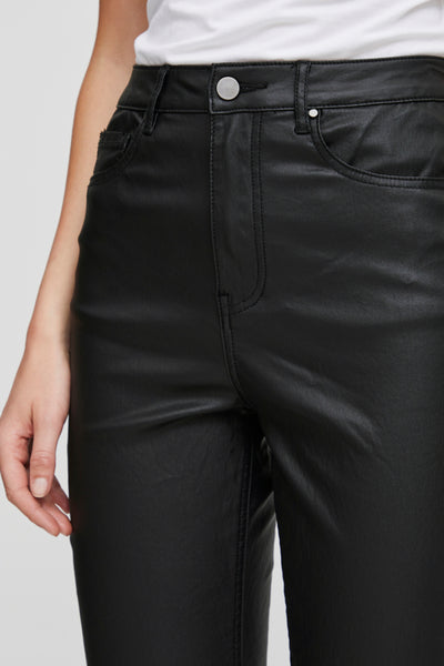 Kato Kiko Coated Straight Pants (Black)