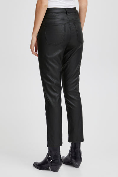 Kato Kiko Coated Straight Pants (Black)