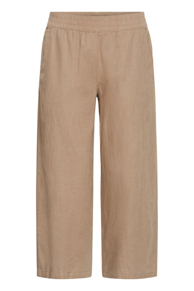 Falakka Crop Linen Blend Pant (Woodsmoke)