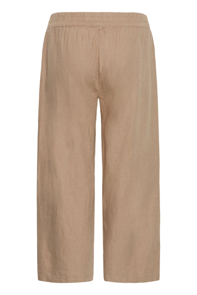 Falakka Crop Linen Blend Pant (Woodsmoke)
