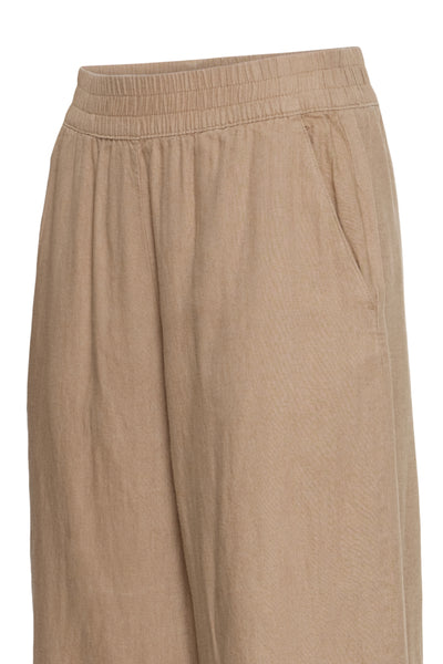 Falakka Crop Linen Blend Pant (Woodsmoke)