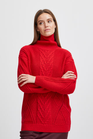 Otinka Cable Knit Sweater (Goji Berry)