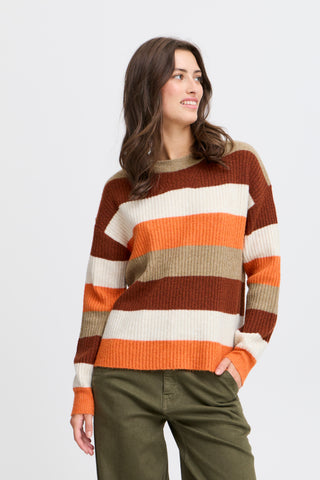 Onema Ribbed Pullover (Orange Mix)