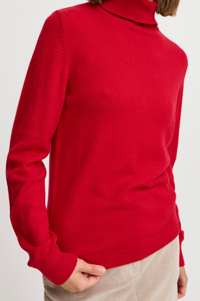 Manina Rollneck Knit Sweater (Scarlet)