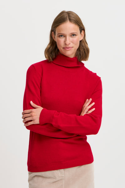 Manina Rollneck Knit Sweater (Scarlet)