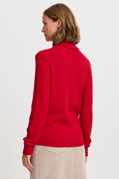 Manina Rollneck Knit Sweater (Scarlet)