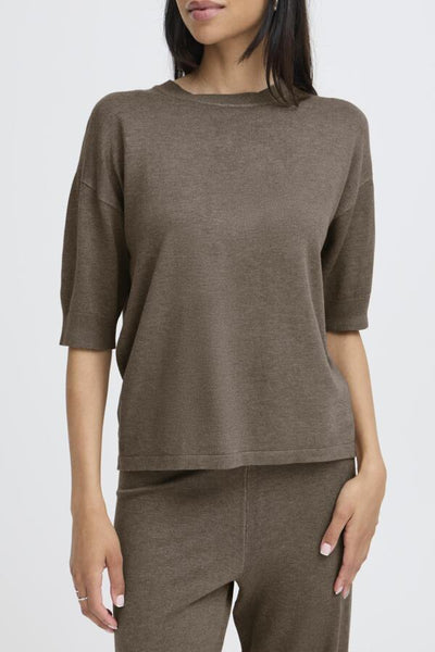 Morla Knit Top (Walnut Melange)