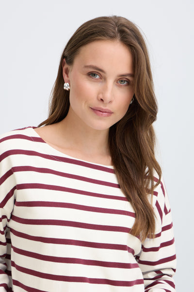 Ramsi Cotton Pullover (Fig Stripe)
