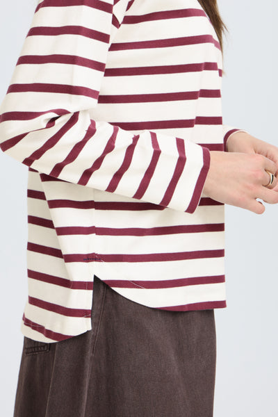 Ramsi Cotton Pullover (Fig Stripe)